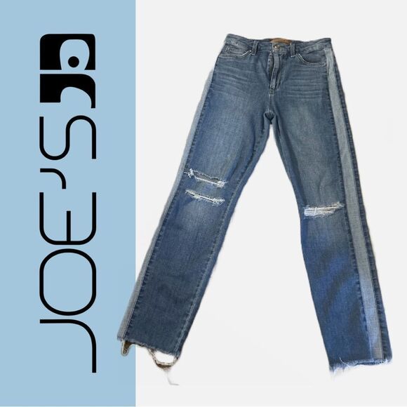 Joe’s Jeans Women’s Tuxedo Stripe Distressed Jeans  - Size 25 - Picture 2 of 2